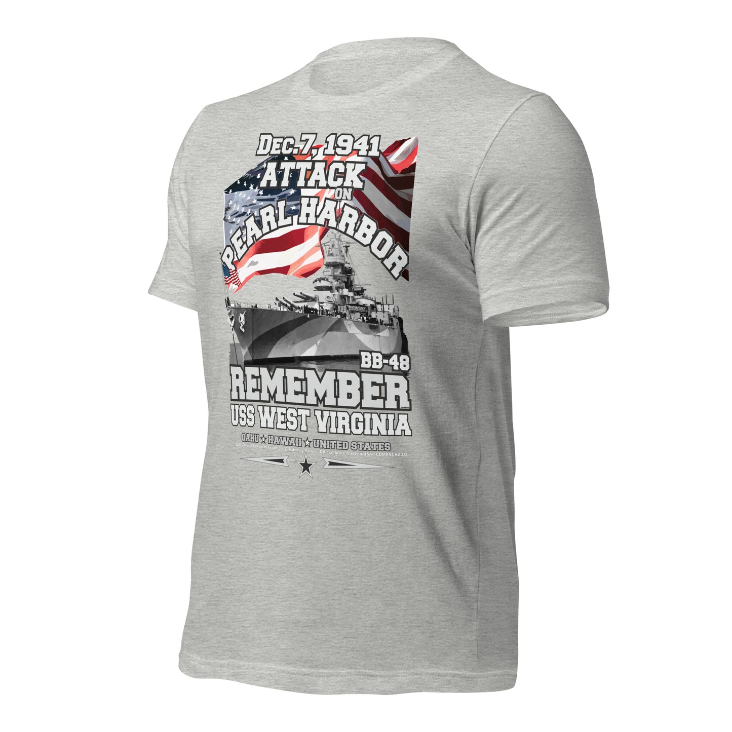 USS WEST VIRGINIA BB-48 t-shirt, Pearl harbor tee, US Navy tee,comancha, US Navy Battleship Veterans T-shirt, USS WEST VIRGINIA T-shirt,