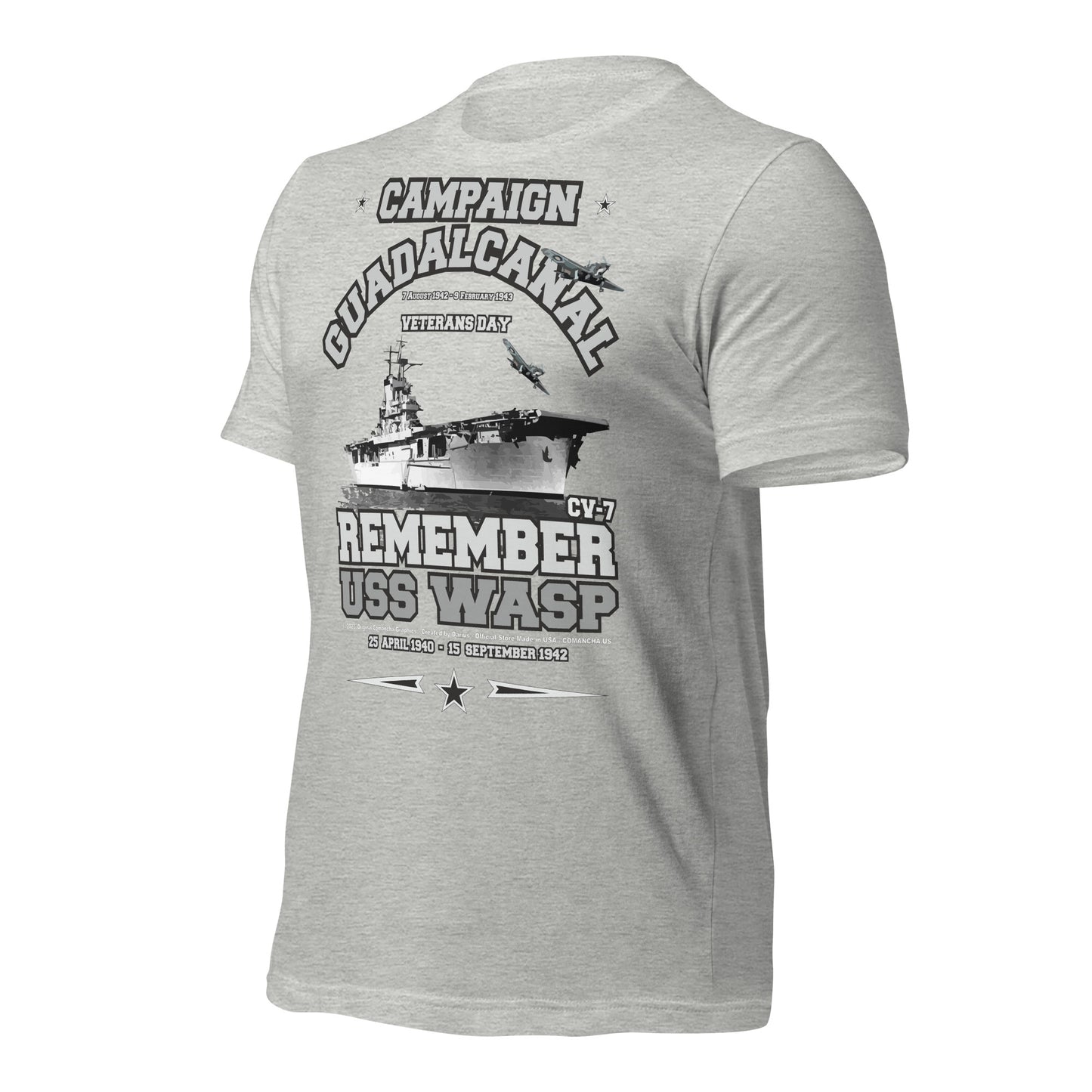 USS WASP t-shirt, US navy t-shirt,Comancha, US Navy Aircraft carrier Veterans T-shirt, USS WASP CV-7 T-shirt,