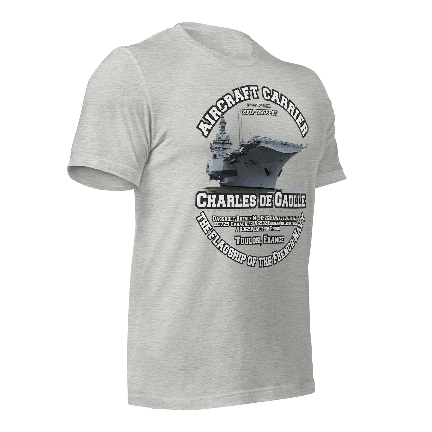 CHARLES DE GAULLE Aircraft carrier t-shirt