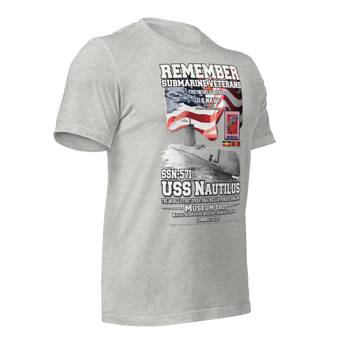USS NAUTILUS SSN-571 US Navy Submarine Veterans T-shirt,