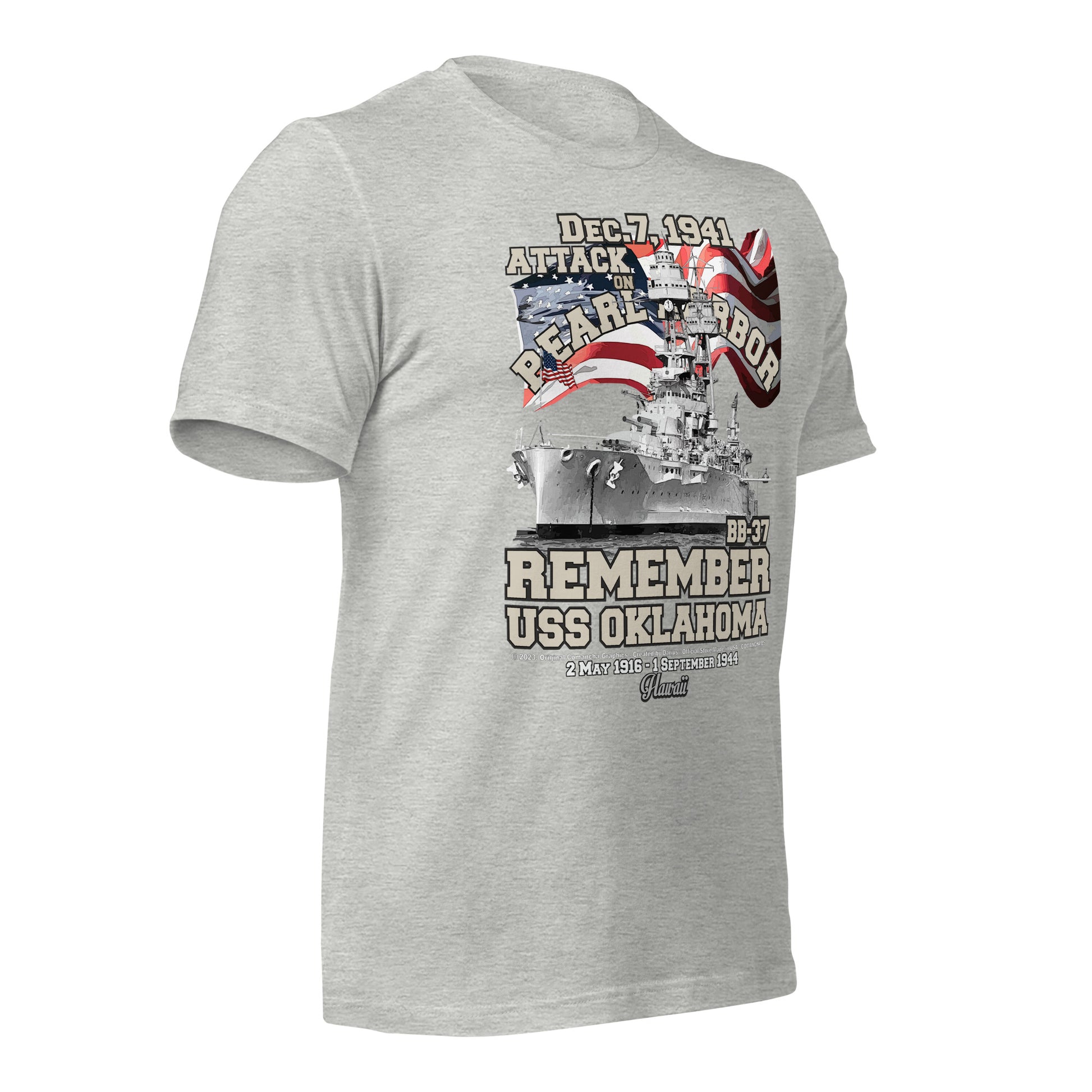 USS OKLAHOMA BB-37 t-shirt, Pearl harbor t-shirt,remember pearl harbor tee,US Navy Battleship T-shirt, USS OKLAHOMA T-shirt,comancha,comancha graphics,tees,
