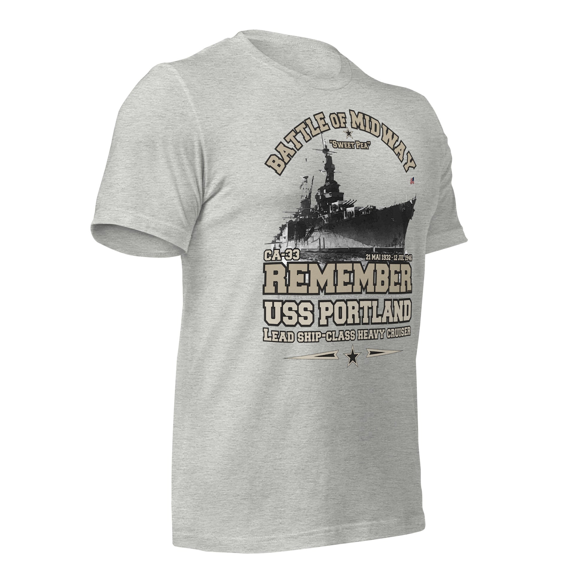 USS PORTLAND t-shirt, US Navy veterans T-shirt, US Navy Cruiser T-shirt, USS PORTLAND CA-33 T-shirt, Comancha,Tees,Midway veterans tee,