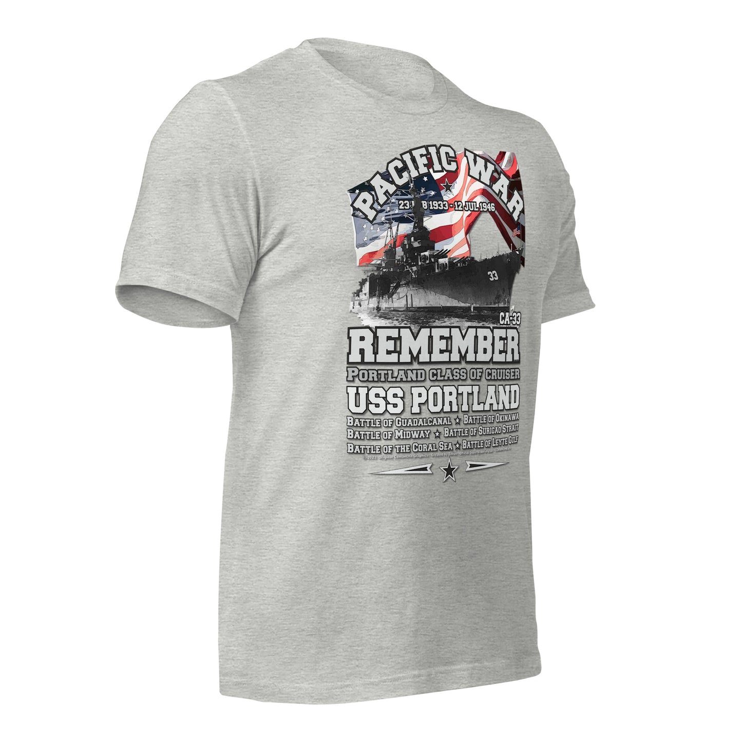 USS PORTLAND t-shirt, US Navy veterans T-shirt, US Navy Cruiser T-shirt, USS PORTLAND CA-33 T-shirt, Comancha,Tees,Midway veterans tee,