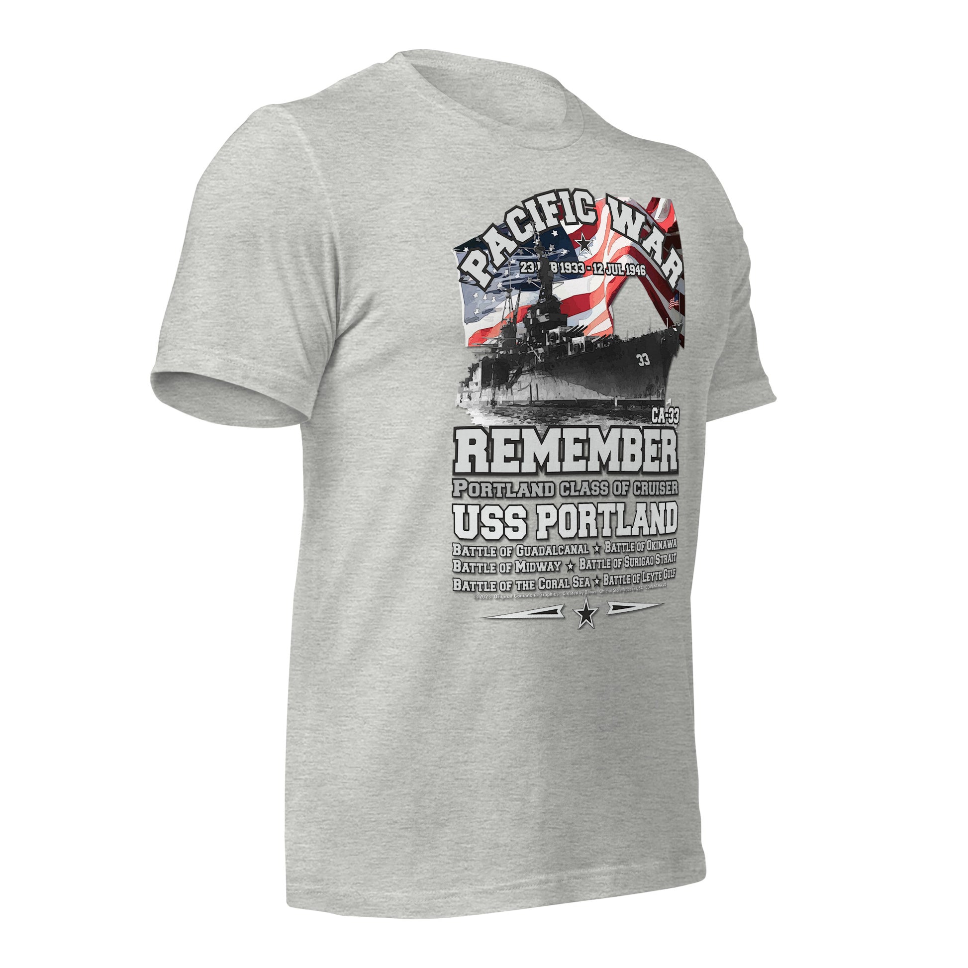 USS PORTLAND t-shirt, US Navy veterans T-shirt, US Navy Cruiser T-shirt, USS PORTLAND CA-33 T-shirt, Comancha,Tees,Midway veterans tee,