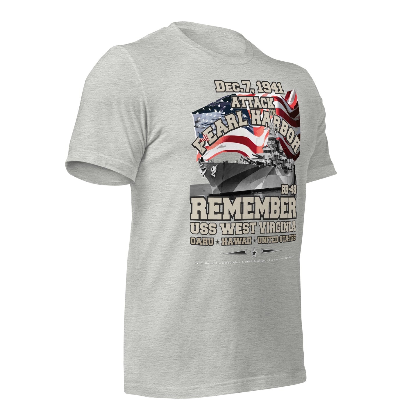 USS WEST VIRGINIA BB-48 US Navy Battleship Veterans T-shirt,