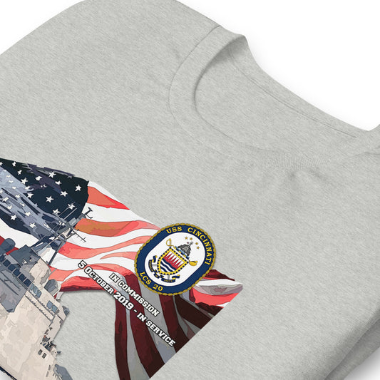 USS CINCINNATI T-shirt,USS CINCINNATI LCS-20 T-shirt,Littoral Combat Ship Veterans T-shirts, Comancha T-shirts,