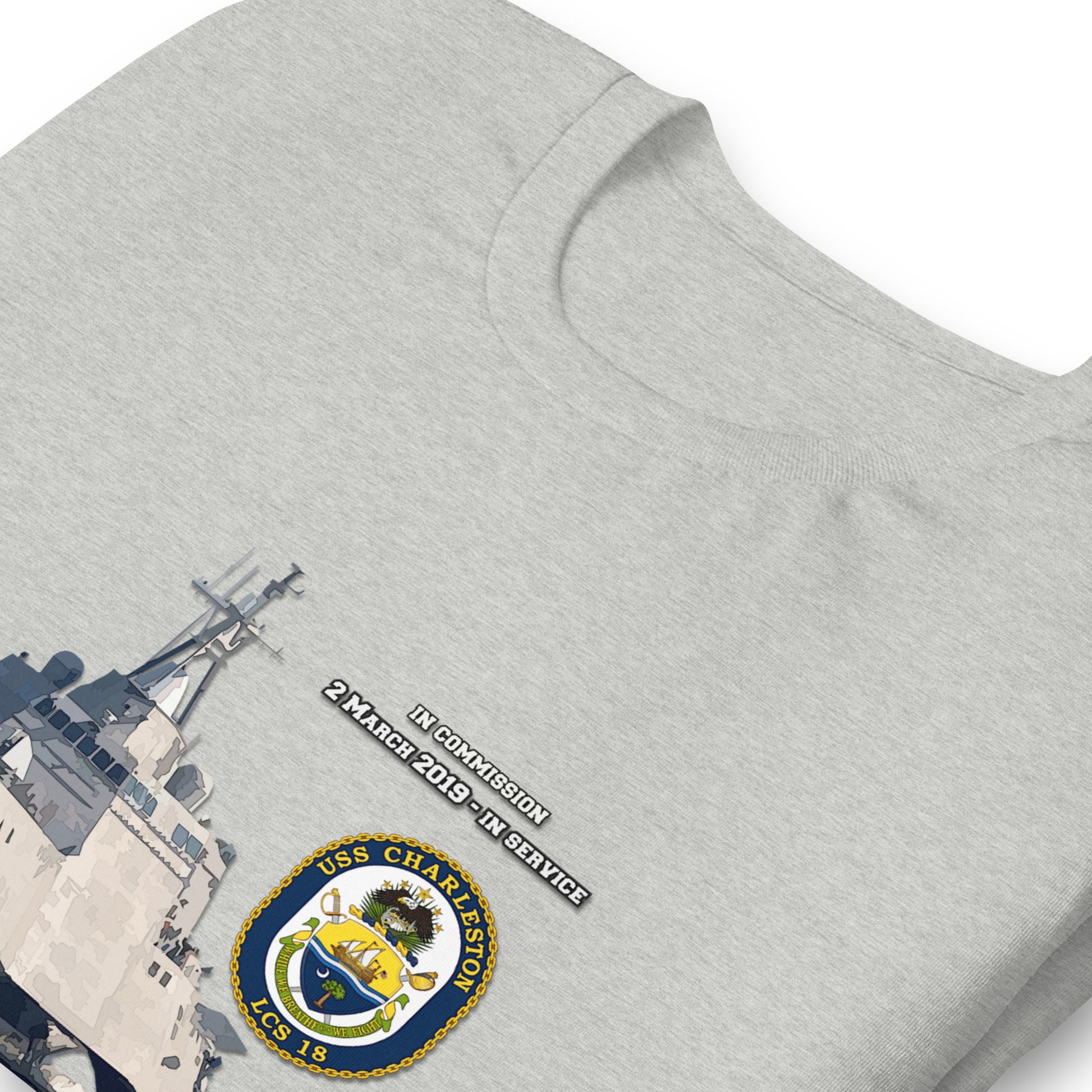 USS CHARLESTON tee,USS CHARLESTON LCS-18 Tee, US Littoral Combat Ship Veterans T-shirts, Comancha T-shirts,