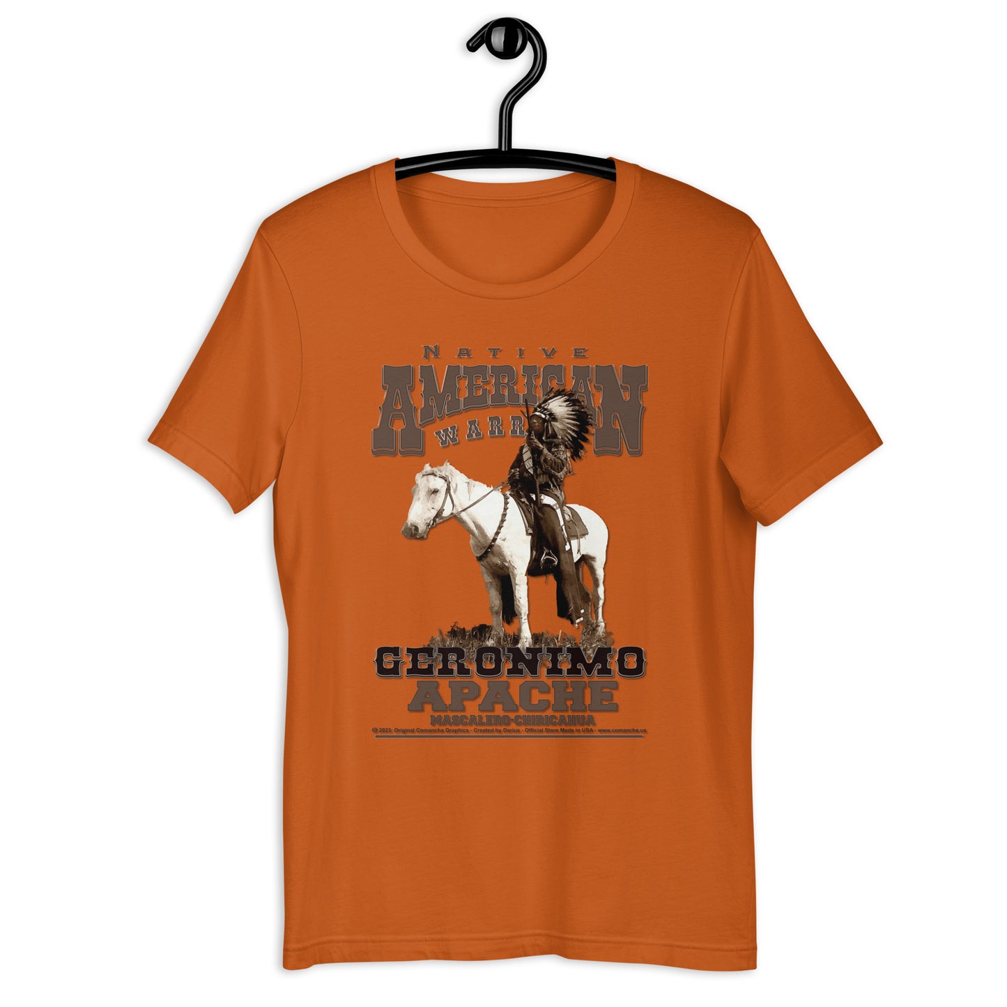 T-shirts with native Indians, T-shirts with Indian tribes, Comancha T-shirts,