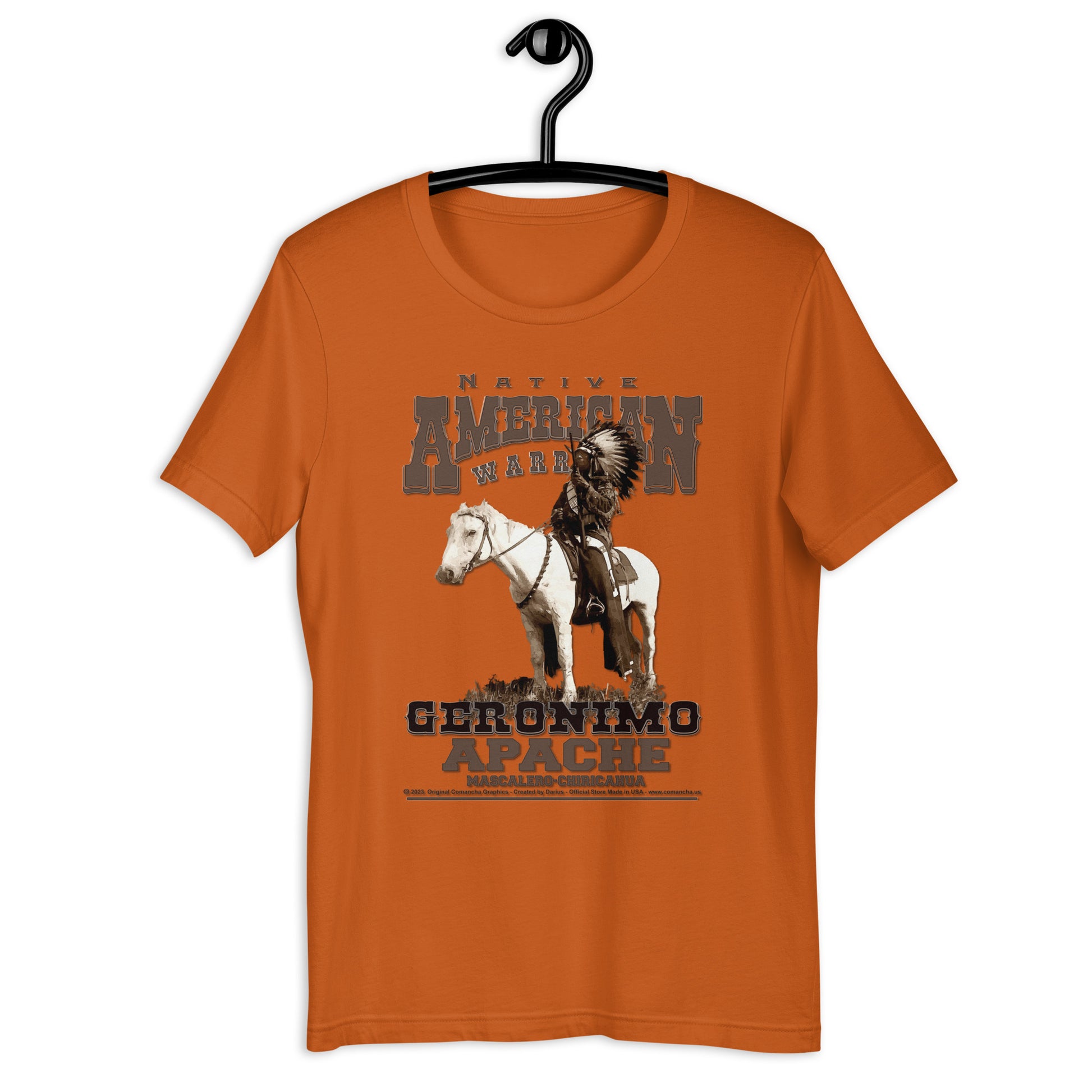 T-shirts with native Indians, T-shirts with Indian tribes, Comancha T-shirts,
