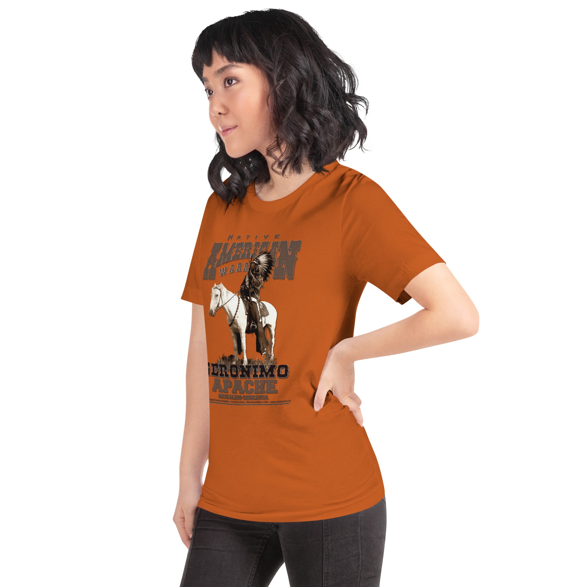 T-shirts with native Indians, T-shirts with Indian tribes, Comancha T-shirts,