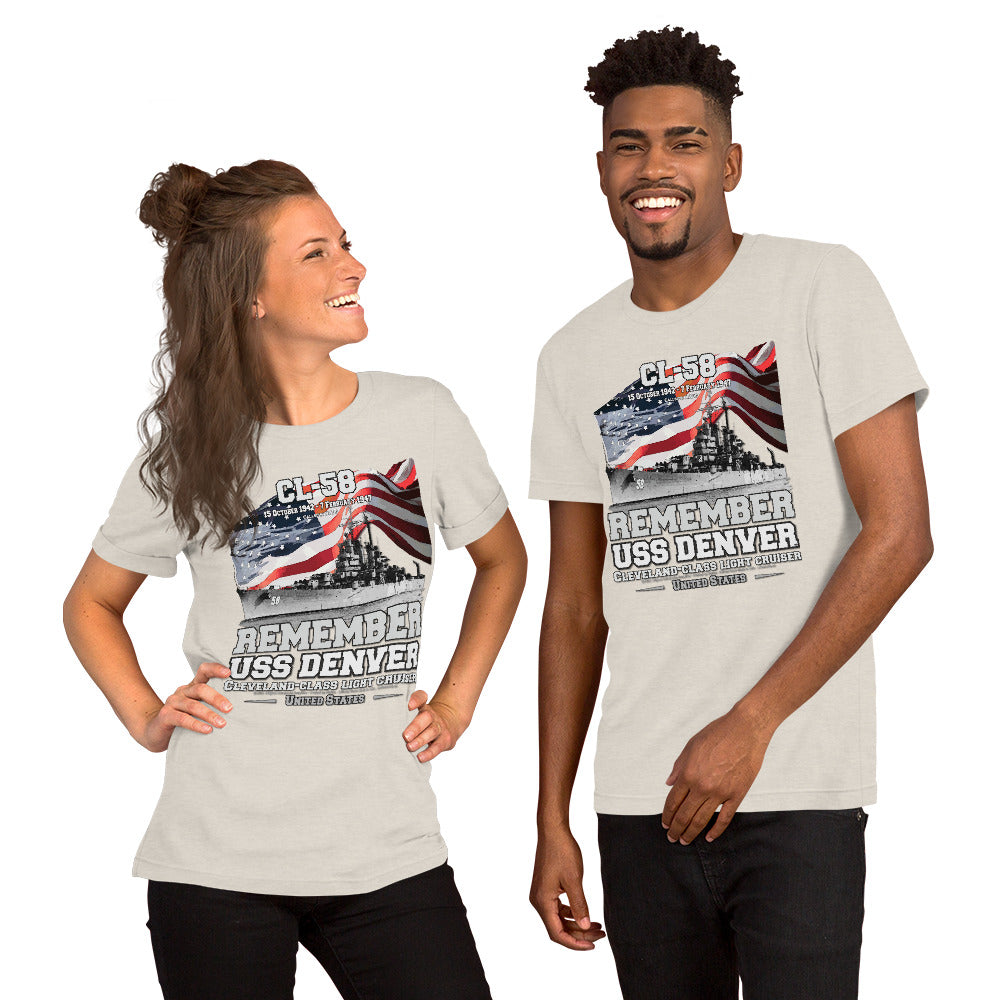 USS DENVER CL-58 Cruiser t-shirt