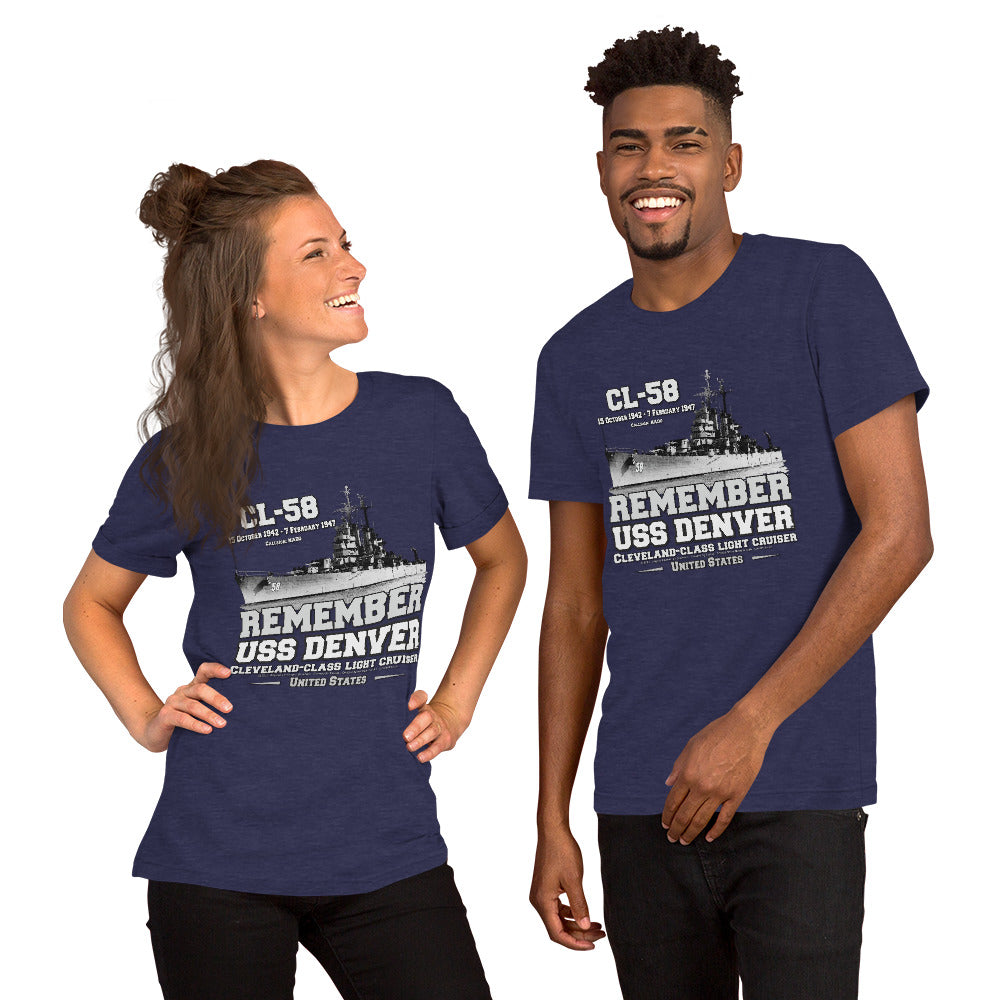 USS DENVER CL-58 Light Cruiser t-shirt