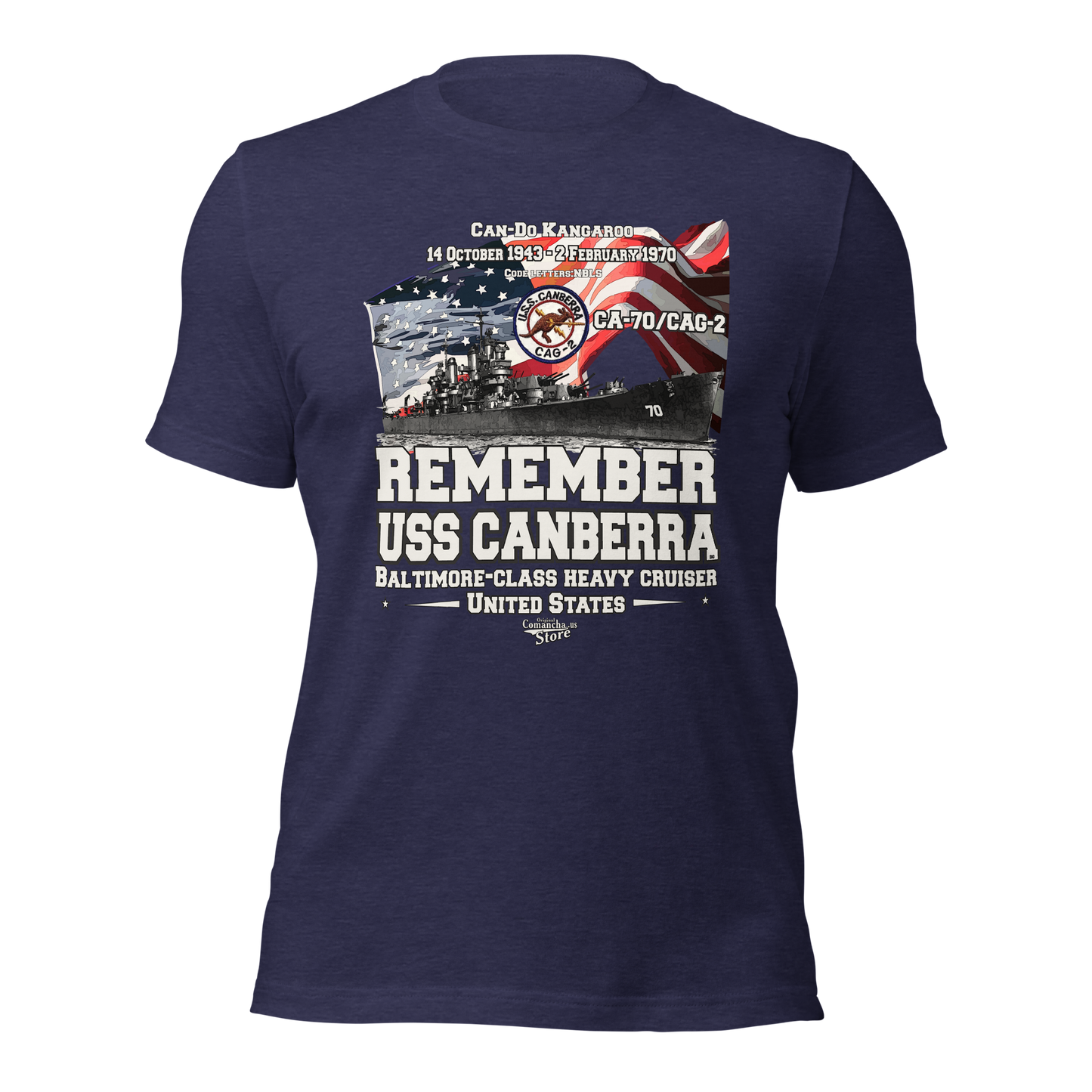 USS CANBERRA CA-70 Heavy Cruiser Veterans Tee