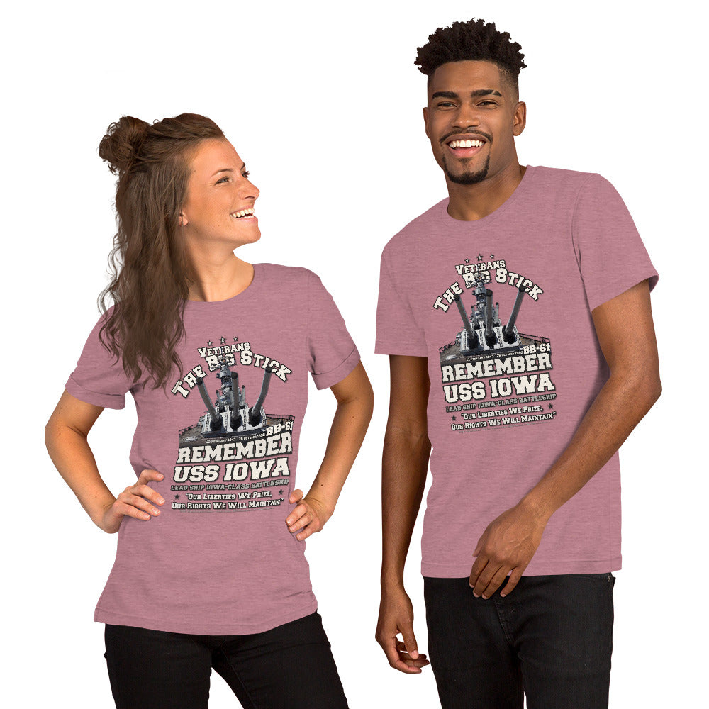 USS IOWA BB-61 Battleship Veterans Unisex t-shirt,