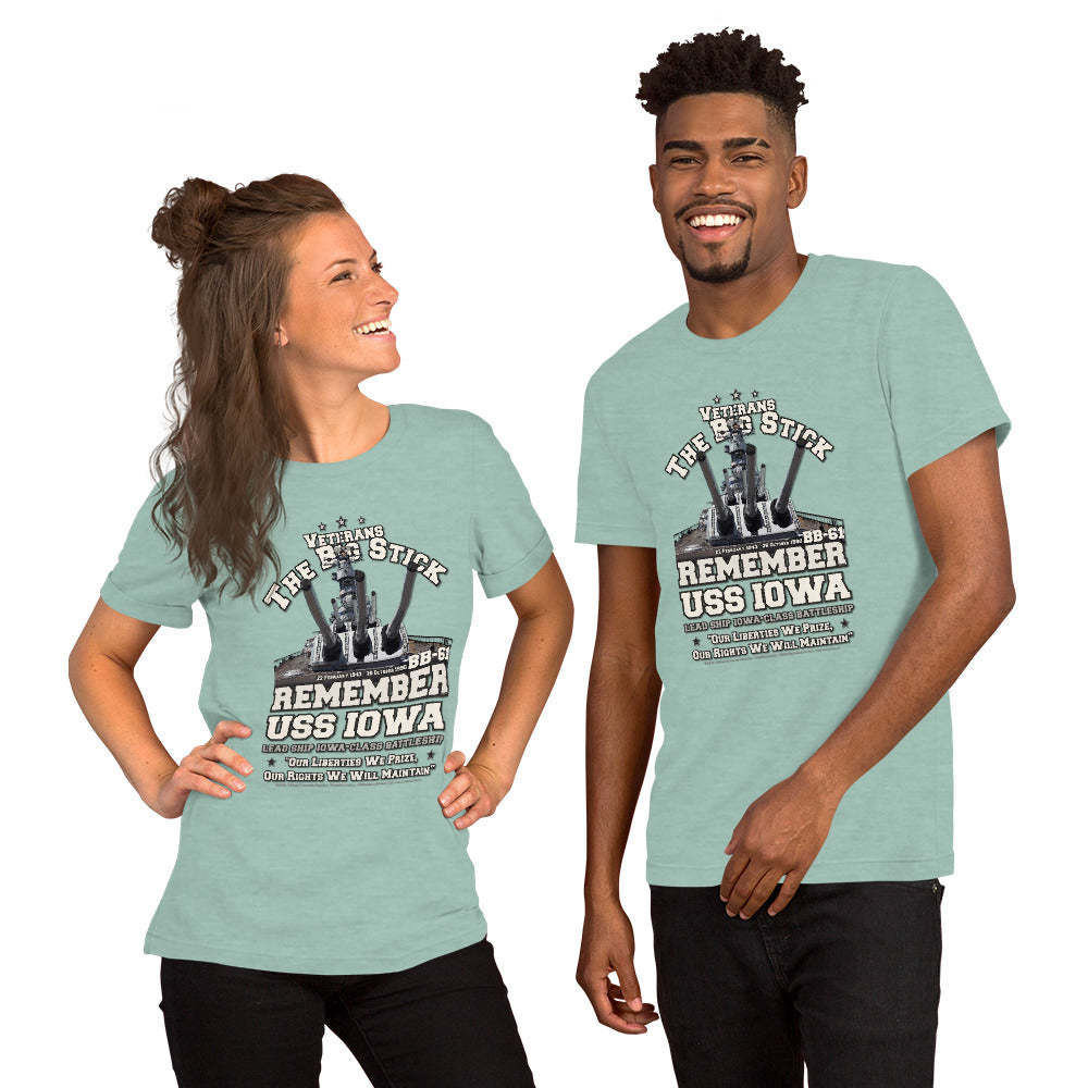 USS IOWA BB-61 Battleship Veterans Unisex t-shirt,