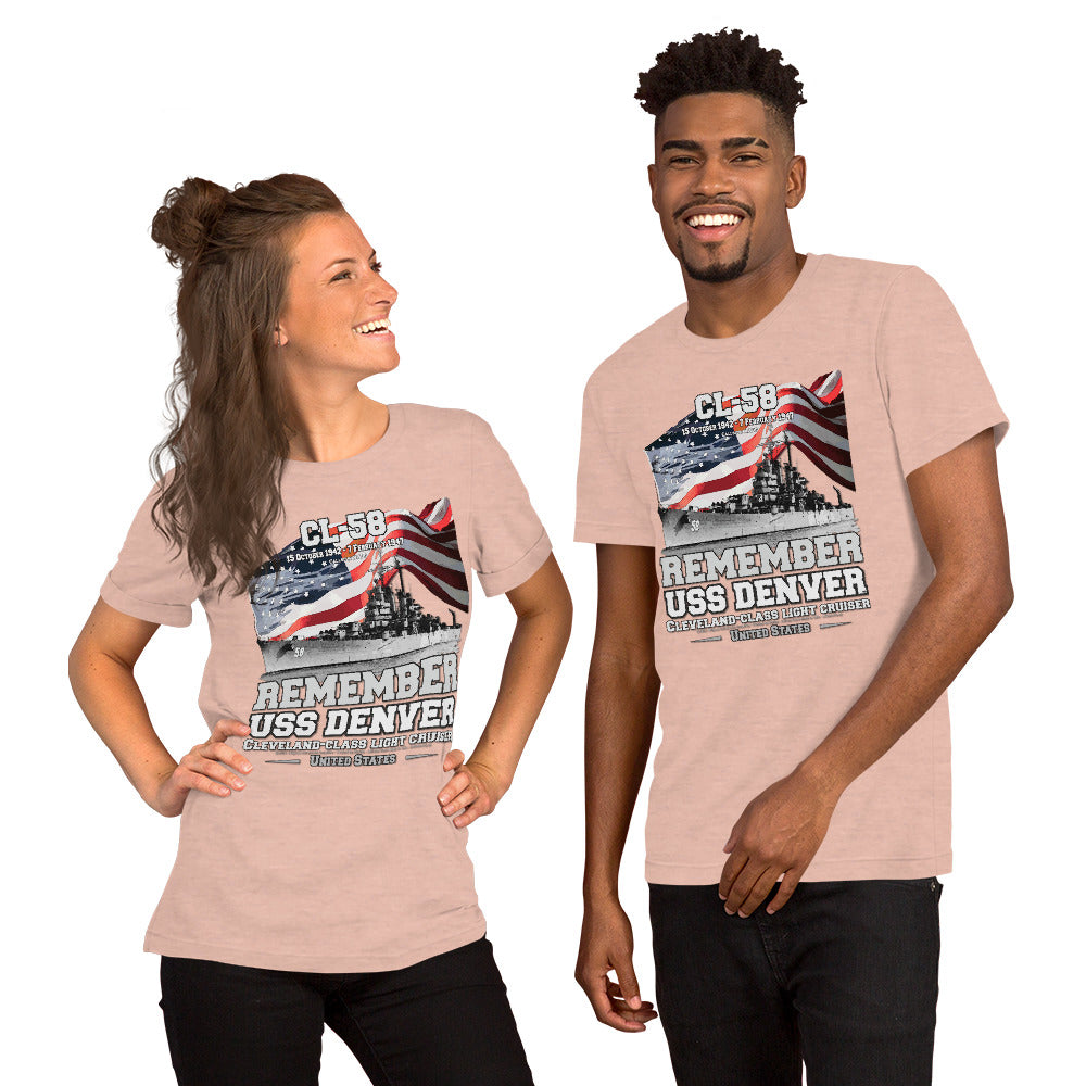 USS DENVER CL-58 Cruiser t-shirt