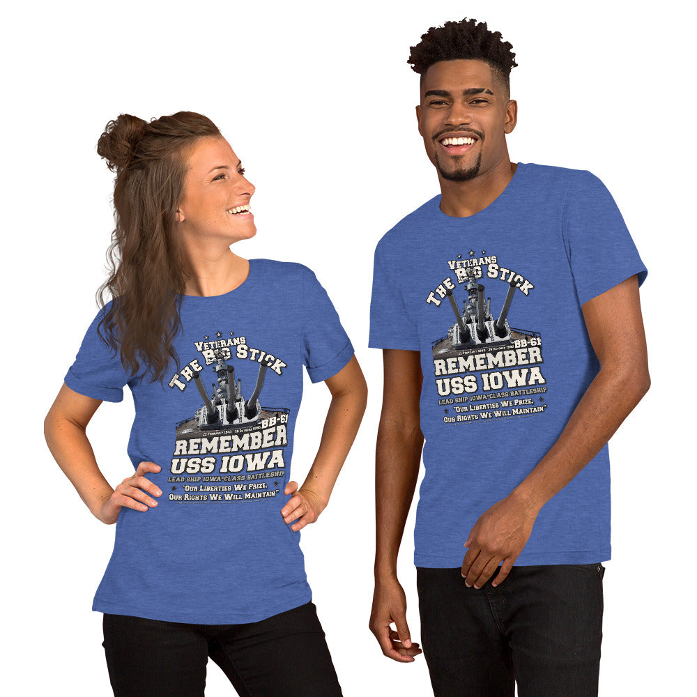 USS IOWA BB-61 Battleship Veterans Unisex t-shirt,