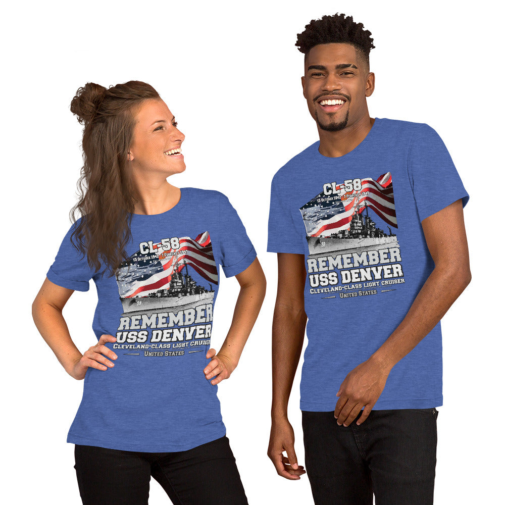 USS DENVER CL-58 Cruiser t-shirt