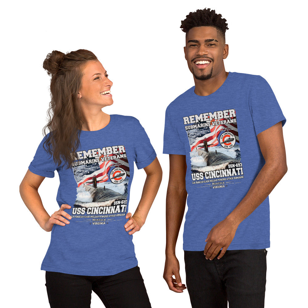 USS CINCINNATI SSN-693 T-shirt, USS CINCINNATI T-shirt, USS SSN-693 Submarine Veterans T-shirts, Comancha T-shirts,