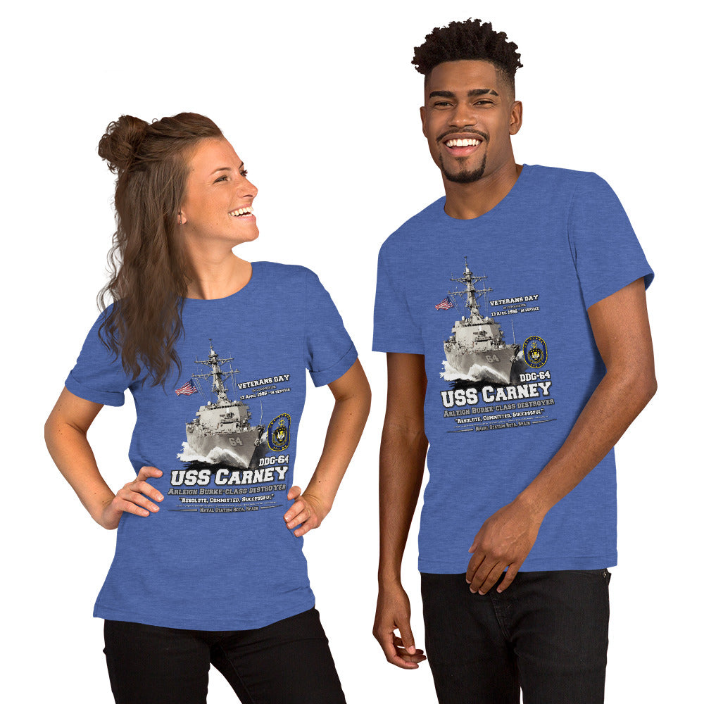 USS CARNEY DDG-64 t-shirt, USS CARNEY t-shirt, Destroyer Veterans Tee, Comancha Navy Tee, T-shirt shop,