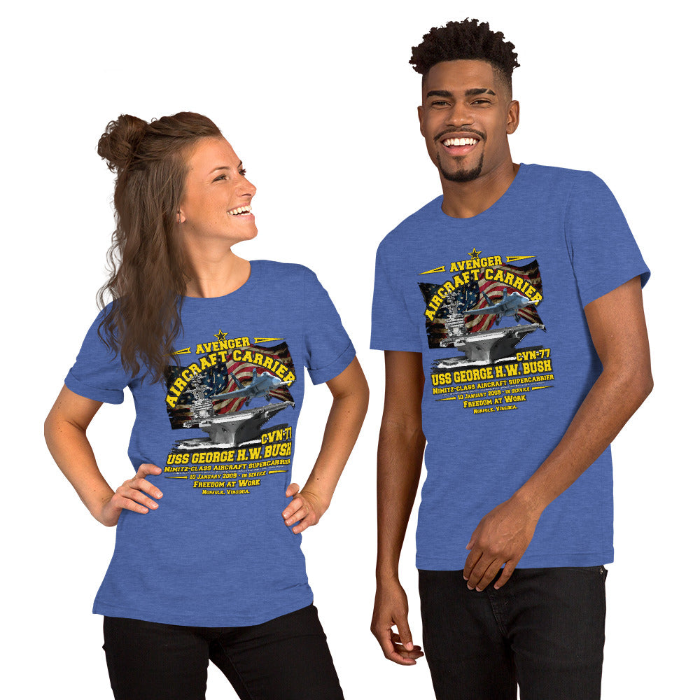 USS GEORGE BUSH t-shirt,USS GEORGE BUSH CVN-77 t-shirt,Aircraft Carrier Veterans Unisex t-shirt, Navy Veterans T-shirts,