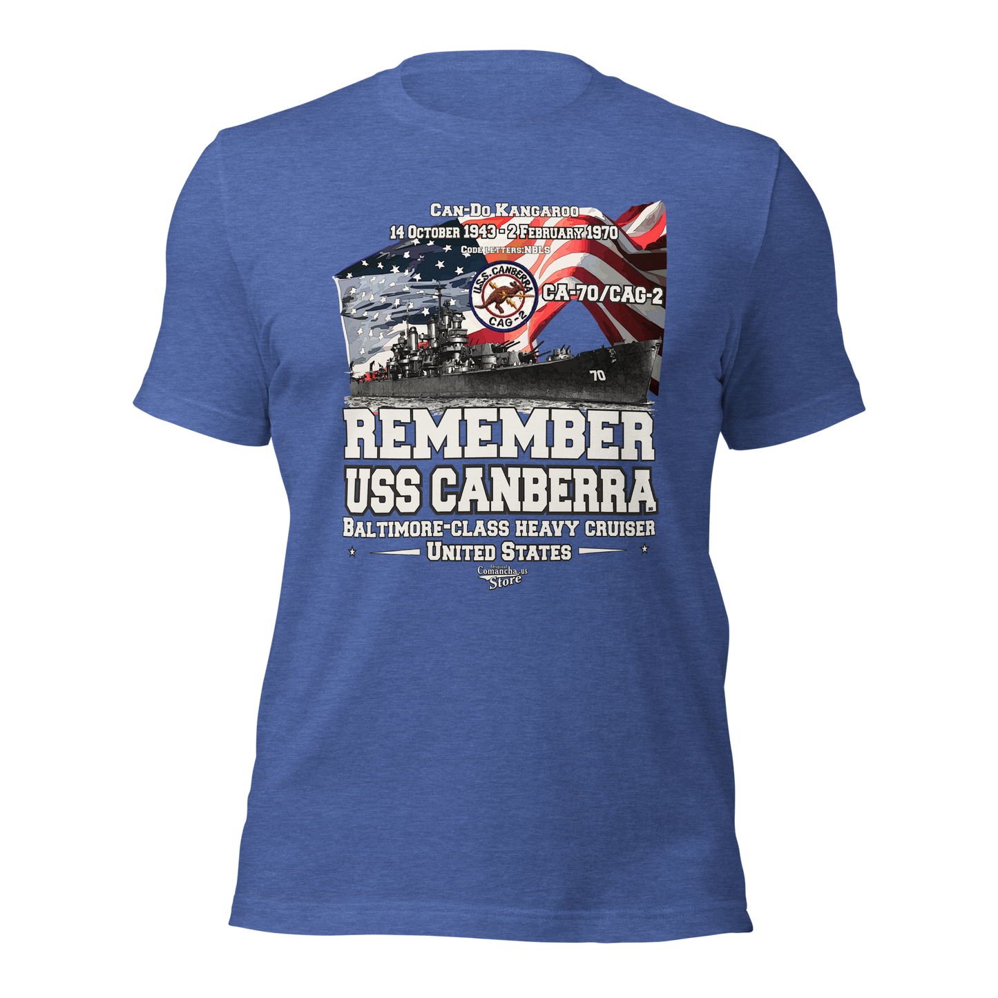 USS CANBERRA CA-70 Heavy Cruiser Veterans Tee