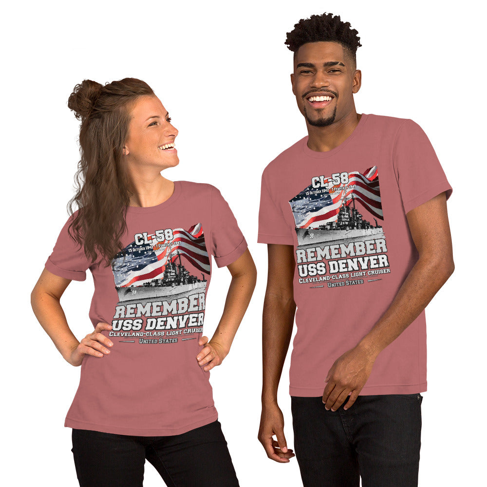 USS DENVER CL-58 Cruiser t-shirt