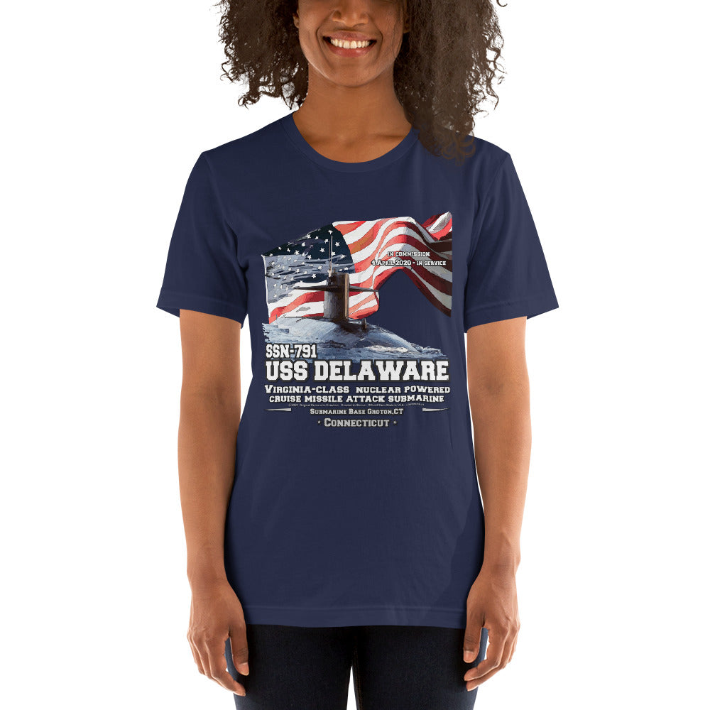USS DELWARE tee, SSN-791 Submarine Veterans Unisex t-shirt Comancha Store,