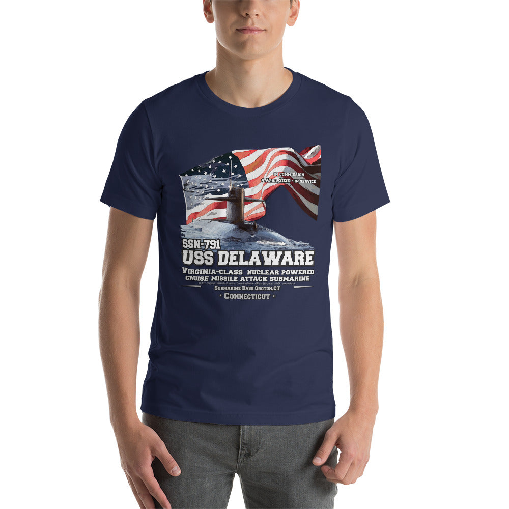 USS DELWARE tee, SSN-791 Submarine Veterans Unisex t-shirt Comancha Store,