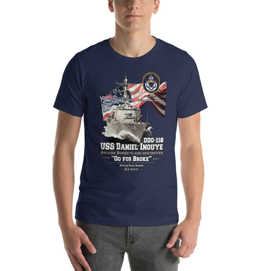 USS DANIEL INOUYE t-shirt, DDG-118 Destroyer Veterans Unisex t-shirt, Comancha Store,