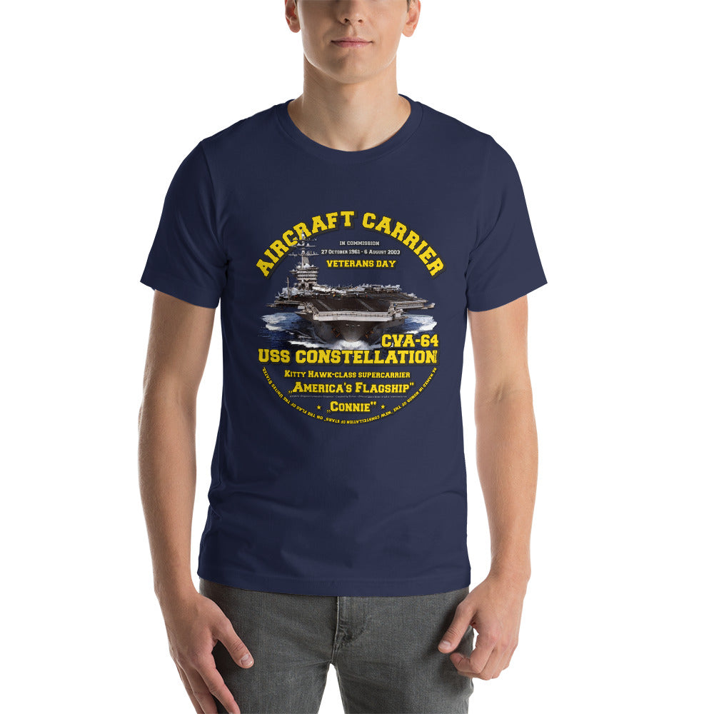 USS CONSTELLATION t-shirt, CV-64 Aircraft Carrier Unisex t-shirt, Comancha Navy T-shirt,