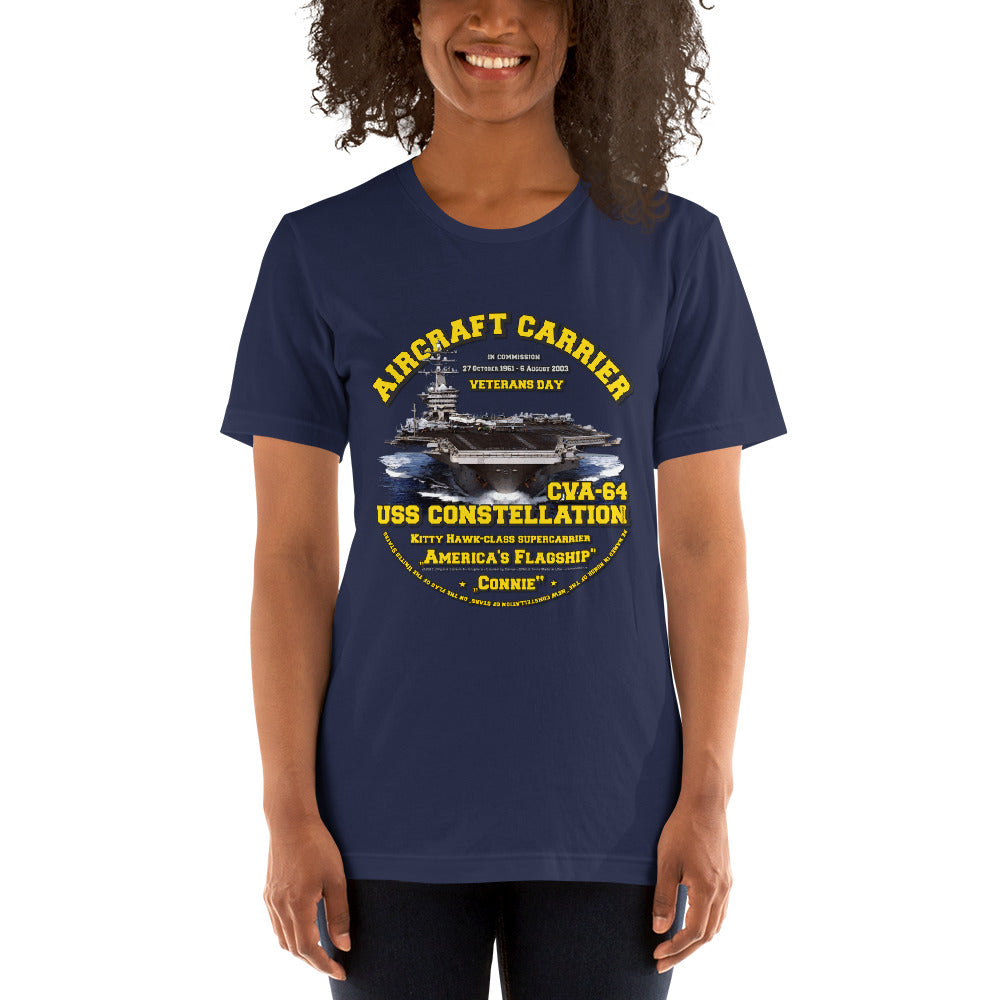 USS CONSTELLATION t-shirt, CV-64 Aircraft Carrier Unisex t-shirt, Comancha Navy T-shirt,