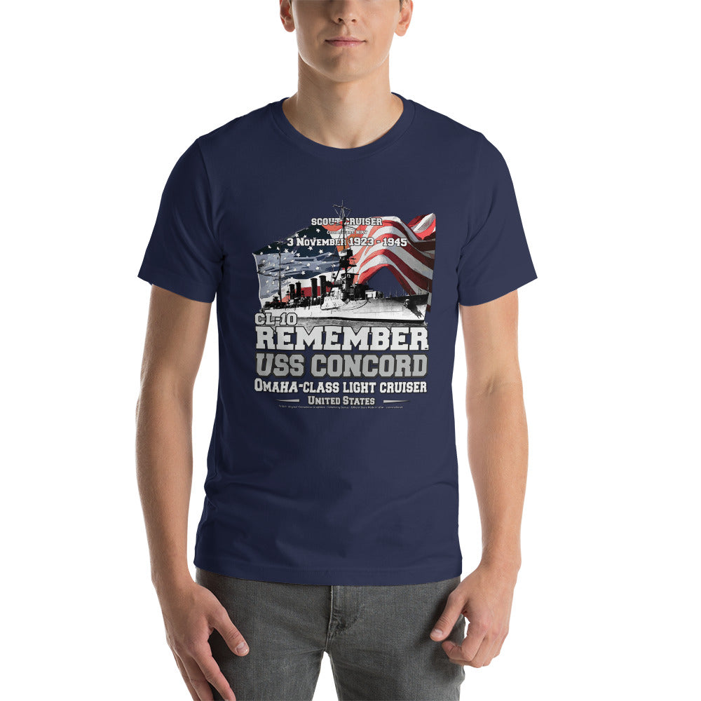 USS CONCORD t-shirt,USS CONCORD CL-10 t-shirt, US Light Cruiser Veterans T-Shirt, Comancha T-shirt,