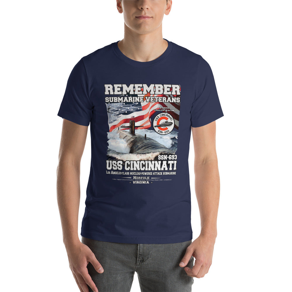 USS CINCINNATI SSN-693 T-shirt, USS CINCINNATI T-shirt, USS SSN-693 Submarine Veterans T-shirts, Comancha T-shirts,