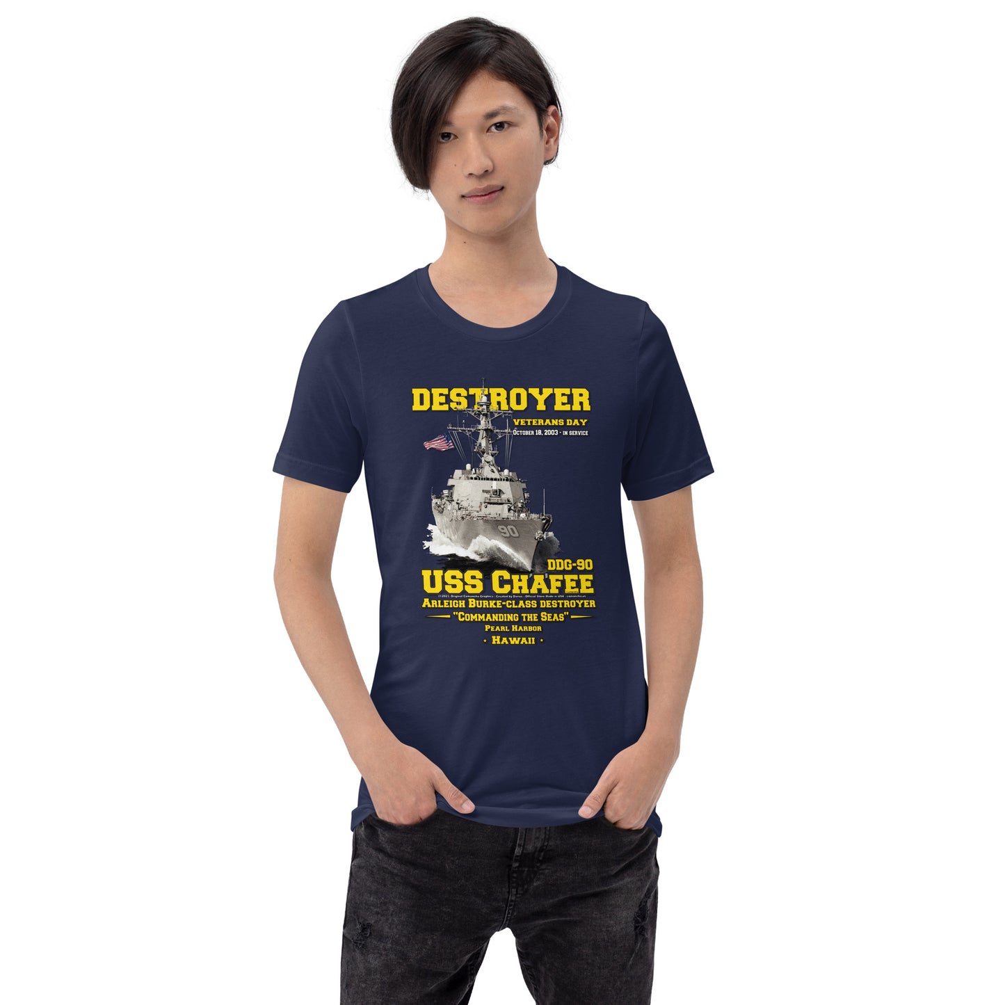 USS CHAFEE tee,USS CHAFEE DDG-90 tee, US Destroyer Ship Veterans T-shirts, Comancha T-shirt,