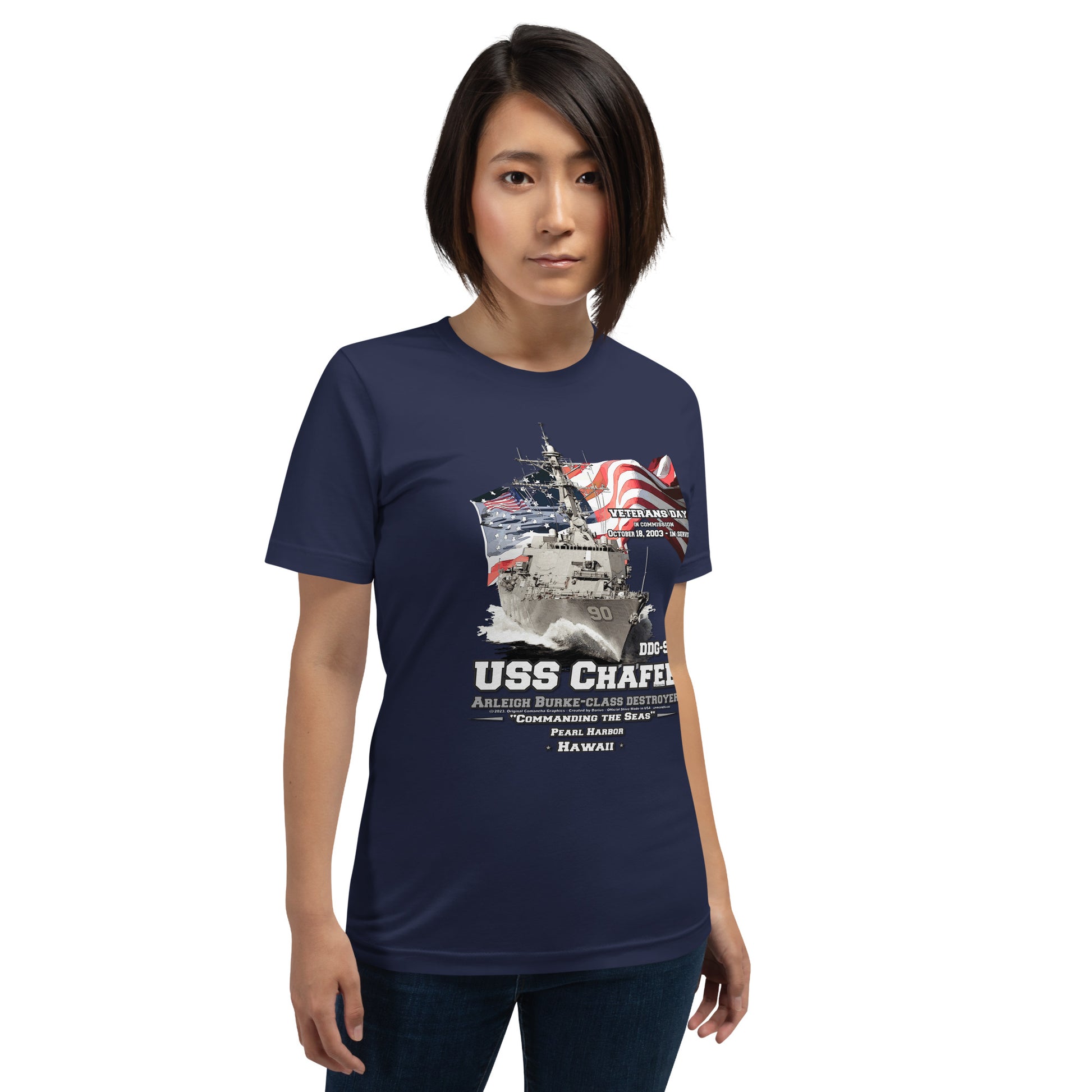 USS CHAFEE tee,USS CHAFEE DDG-90 tee, US Destroyer Ship Veterans T-shirts, Comancha T-shirt,
