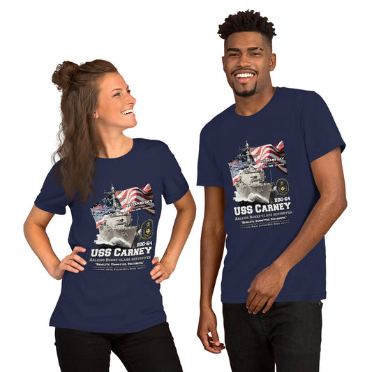 USS CARNEY tee,USS CARNEY DDG-64 tee, US Destroyer Ship Veterans T-shirts, Comancha Navy T-shirt,