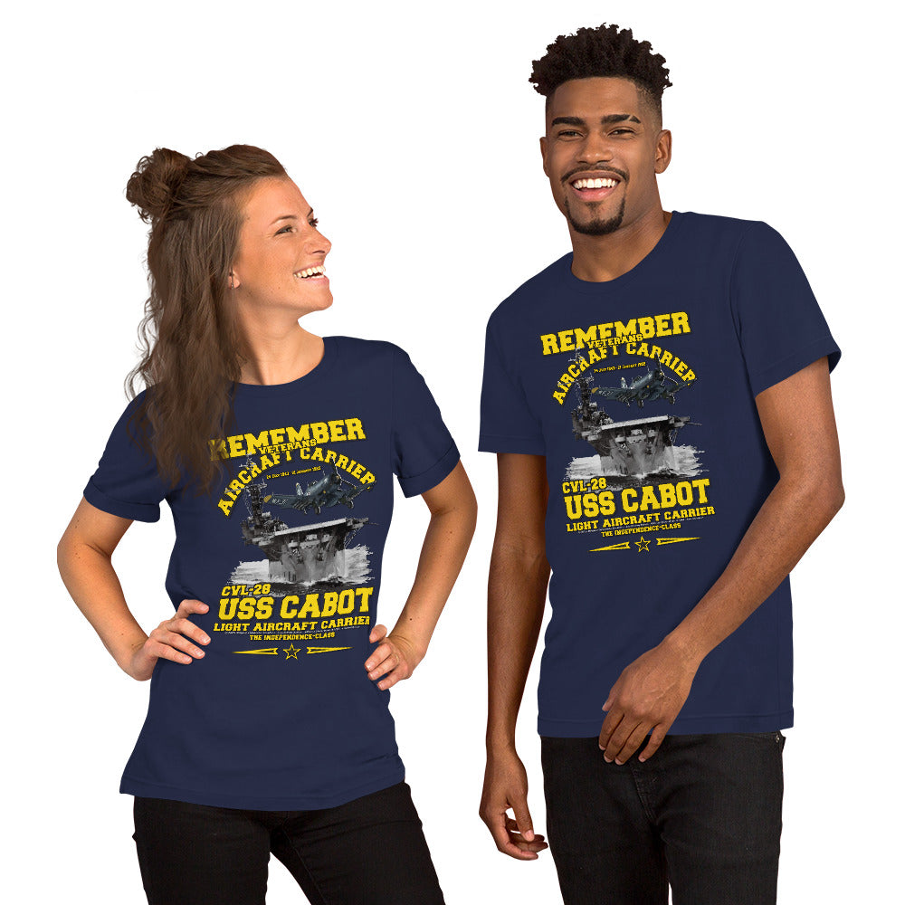 USS CABOT CVL-28 t-shirt, USS CABOT t-shirt, Aircraft Carrier Veterans Tee, Navy Vetrans Tee, T-shirt Store,