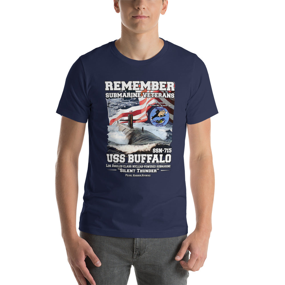 USS BUFFALO t-shirt,USS BUFFALO SSN-715 t-shirt, Submarine Veterans Tee, Comancha Vavy Veterans tees,