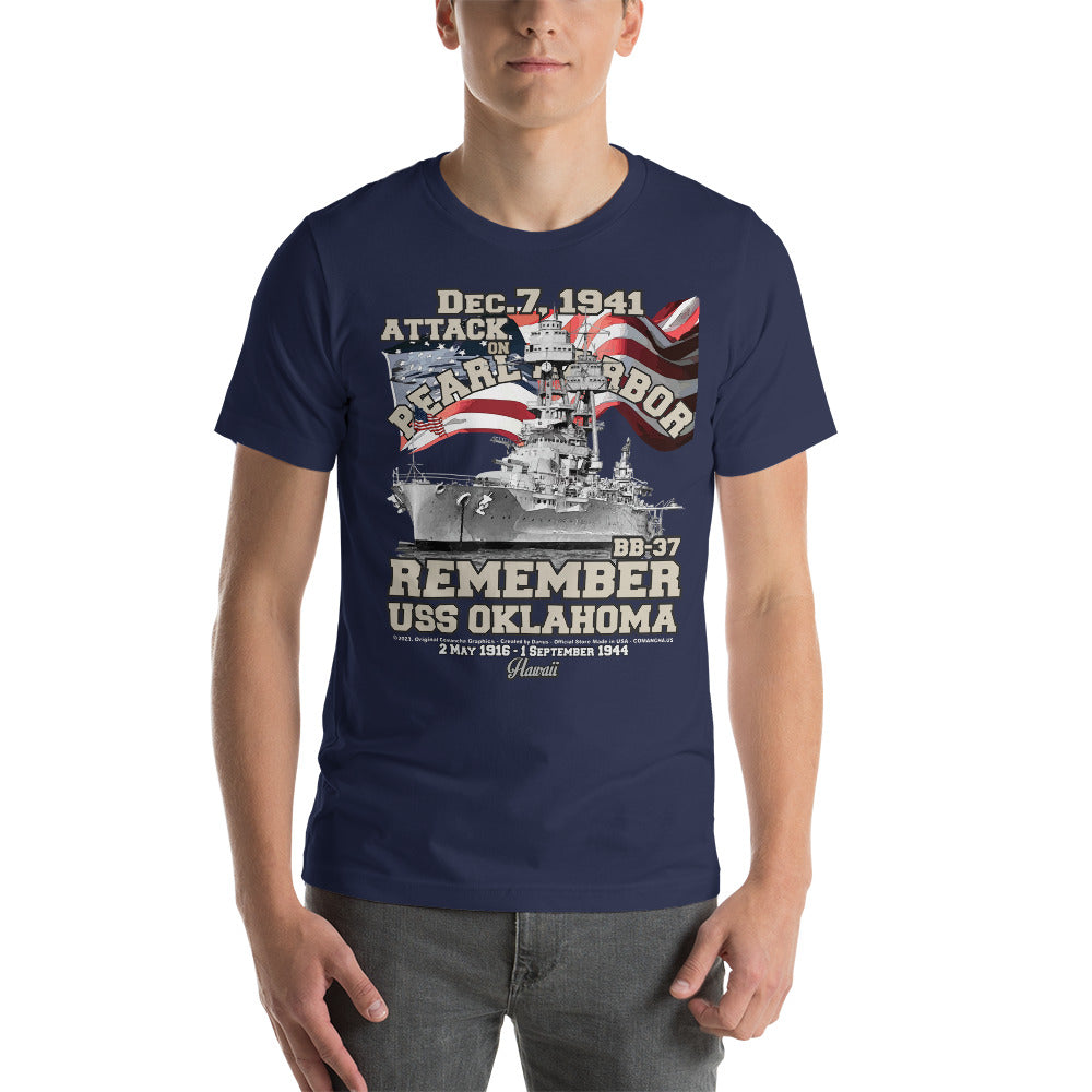 USS OKLAHOMA BB-37 t-shirt, Pearl harbor t-shirt,remember pearl harbor tee,US Navy Battleship T-shirt, USS OKLAHOMA T-shirt,comancha,comancha graphics,tees,