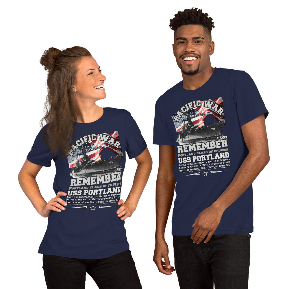 USS PORTLAND t-shirt, US Navy veterans T-shirt, US Navy Cruiser T-shirt, USS PORTLAND CA-33 T-shirt, Comancha,Tees,Midway veterans tee,