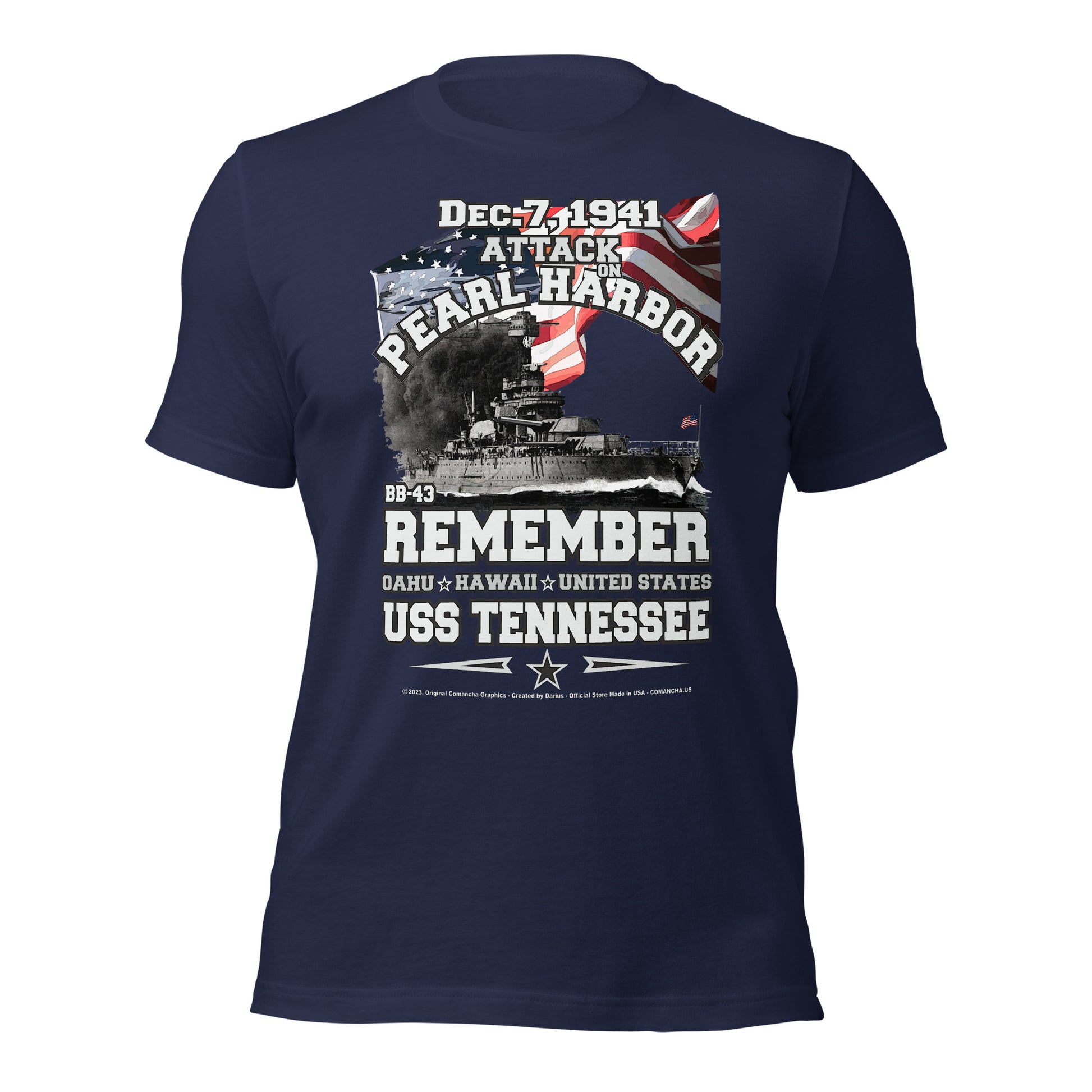 USS TEENESSEE t-shirt, US Navy Battleship T-shirt, USS TEENESSEE Battleship T-shirt, Pearl harbor t-shirt,comancha,