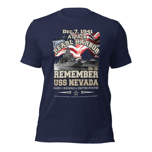 USS NEVADA t-shirt,Navy T-shirts, US Navy Battleship Veterans T-shirt, USS NEVADA BB-36 T-shirt, Comancha Graphics,Comancha tees,