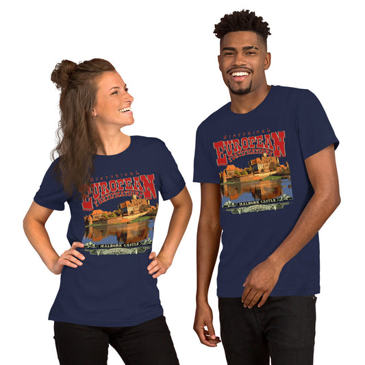 Zamek w Malborku t-shirt, Europejskie fortyfikacje T-shirt, Malbork Castlet-shirt, Polish Castles tee,Comancha T-shirt,