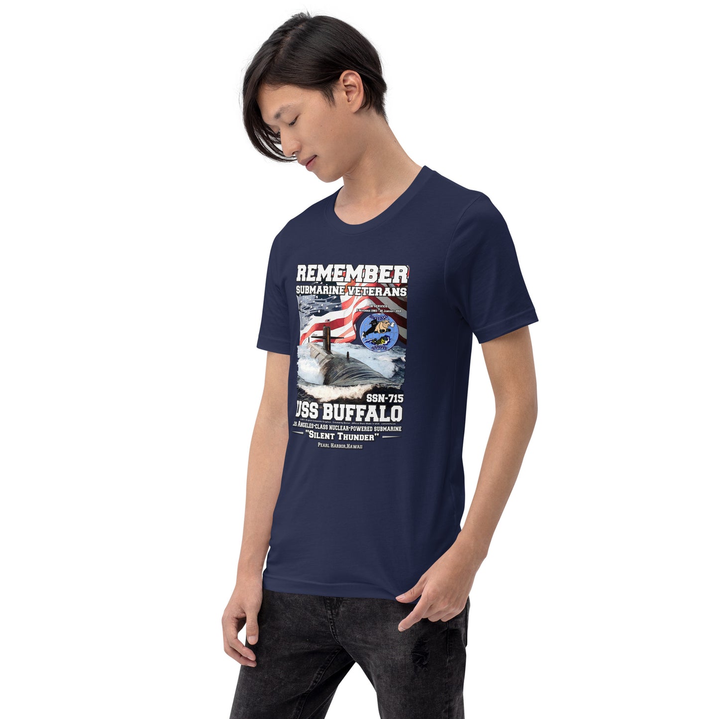 USS BUFFALO t-shirt,USS BUFFALO SSN-715 t-shirt, Submarine Veterans Tee, Comancha Vavy Veterans tees,