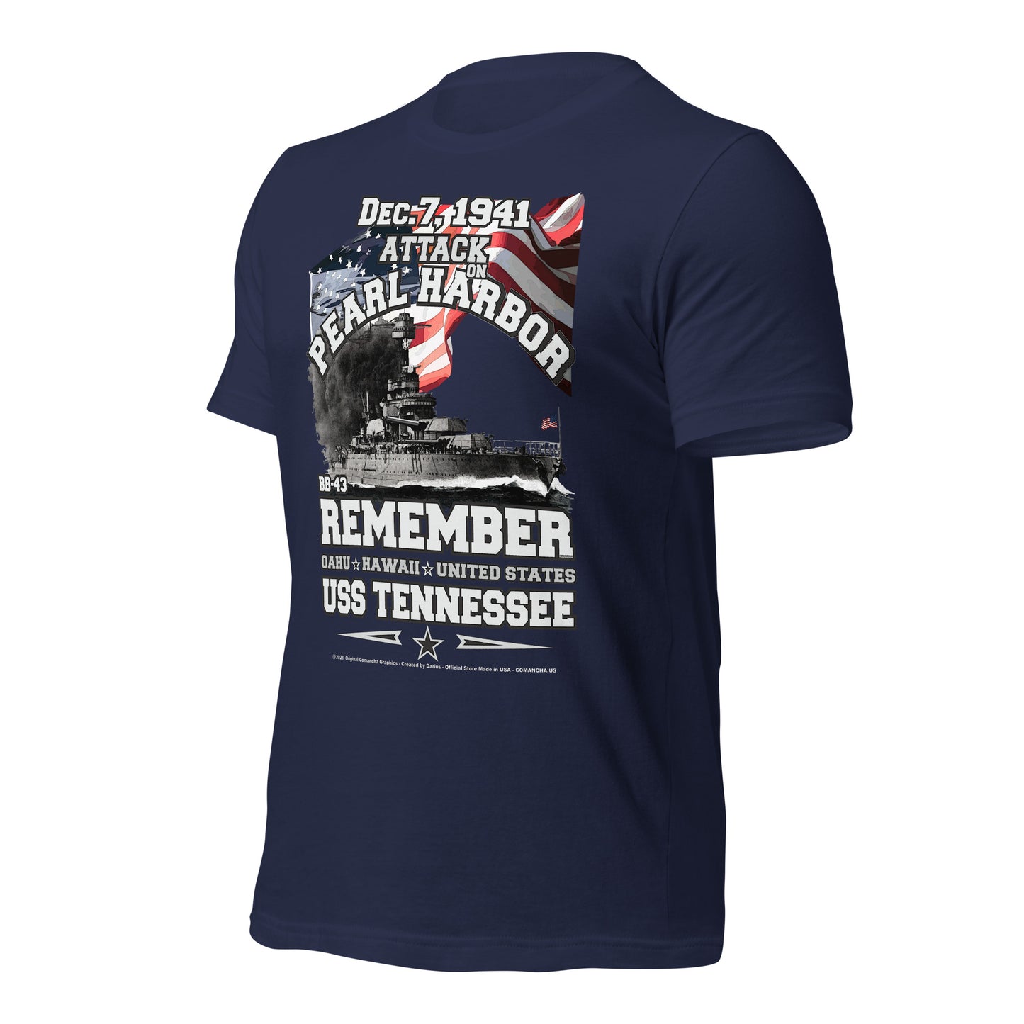 USS TEENESSEE t-shirt, US Navy Battleship T-shirt, USS TEENESSEE Battleship T-shirt, Pearl harbor t-shirt,comancha,