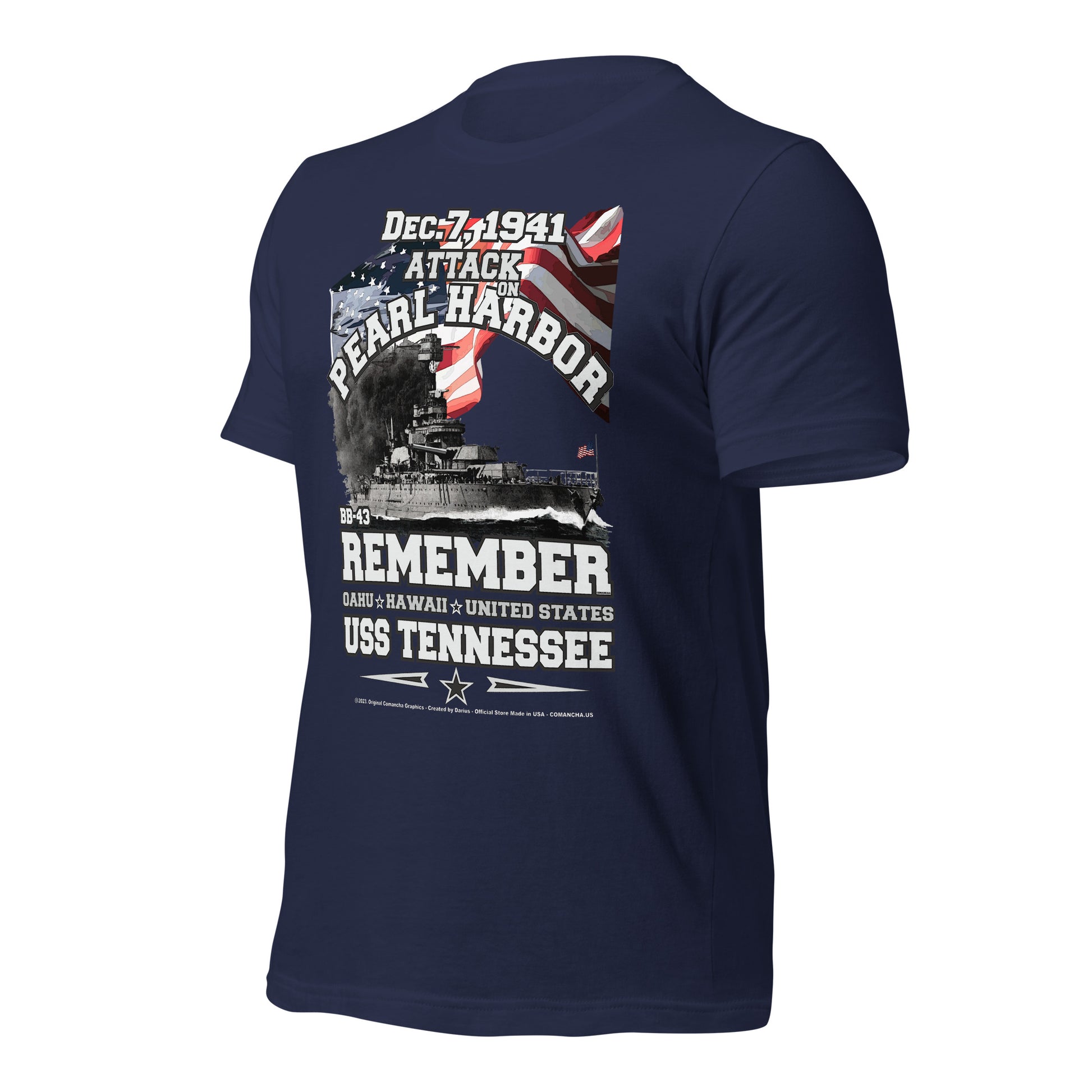 USS TEENESSEE t-shirt, US Navy Battleship T-shirt, USS TEENESSEE Battleship T-shirt, Pearl harbor t-shirt,comancha,