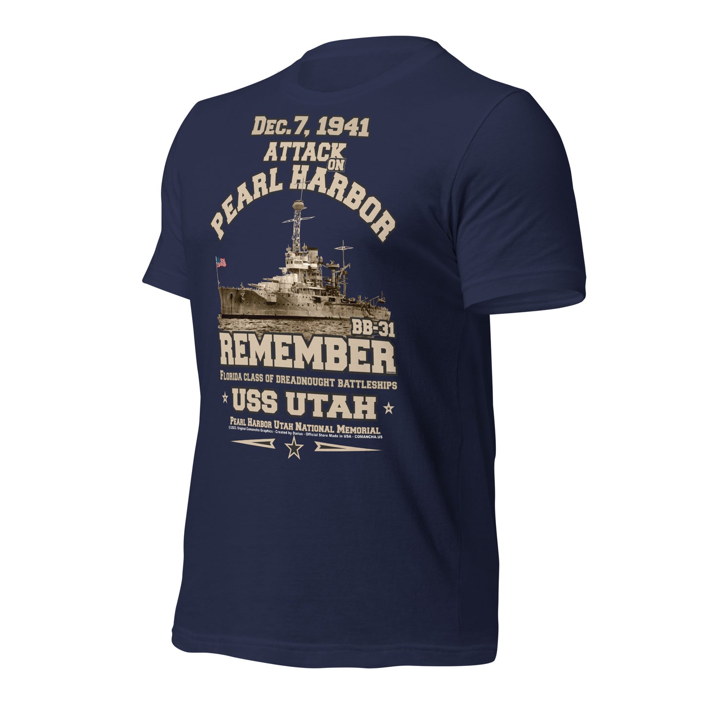 USS UTAH t-shirt, Pearl harbor tee, US Navy t-shirt,USS UTAH veterans tee,US Navy Battleship Veterans T-shirt, USS UTAH BB-31 T-shirt,comancha,