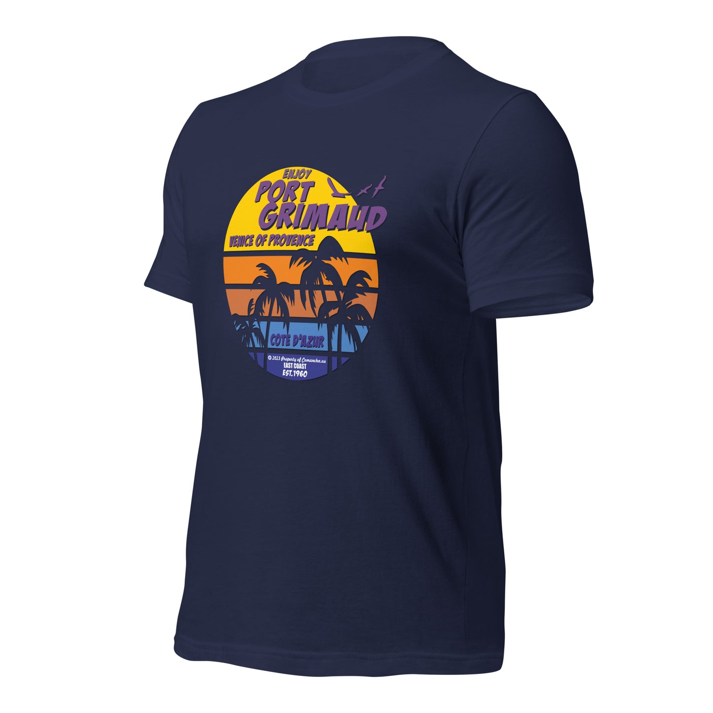 Port Grimaud t-shirt, Cote de azur France T-shirt, Comancha Graphics tee,Port Grimaud France T-shirt, Comancha Graphics,