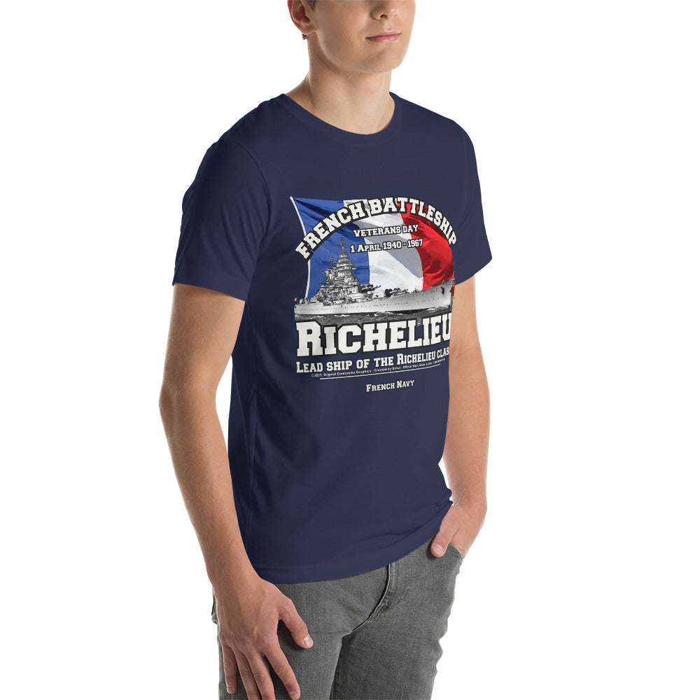 RICHELIEU French battleship tees, RICHELIEU t-shirts,RICHELIEU French ship,RICHELIEU French Navy Battleship tee, RICHELIEU BATTLESHIP Tee,comancha t-shirts,